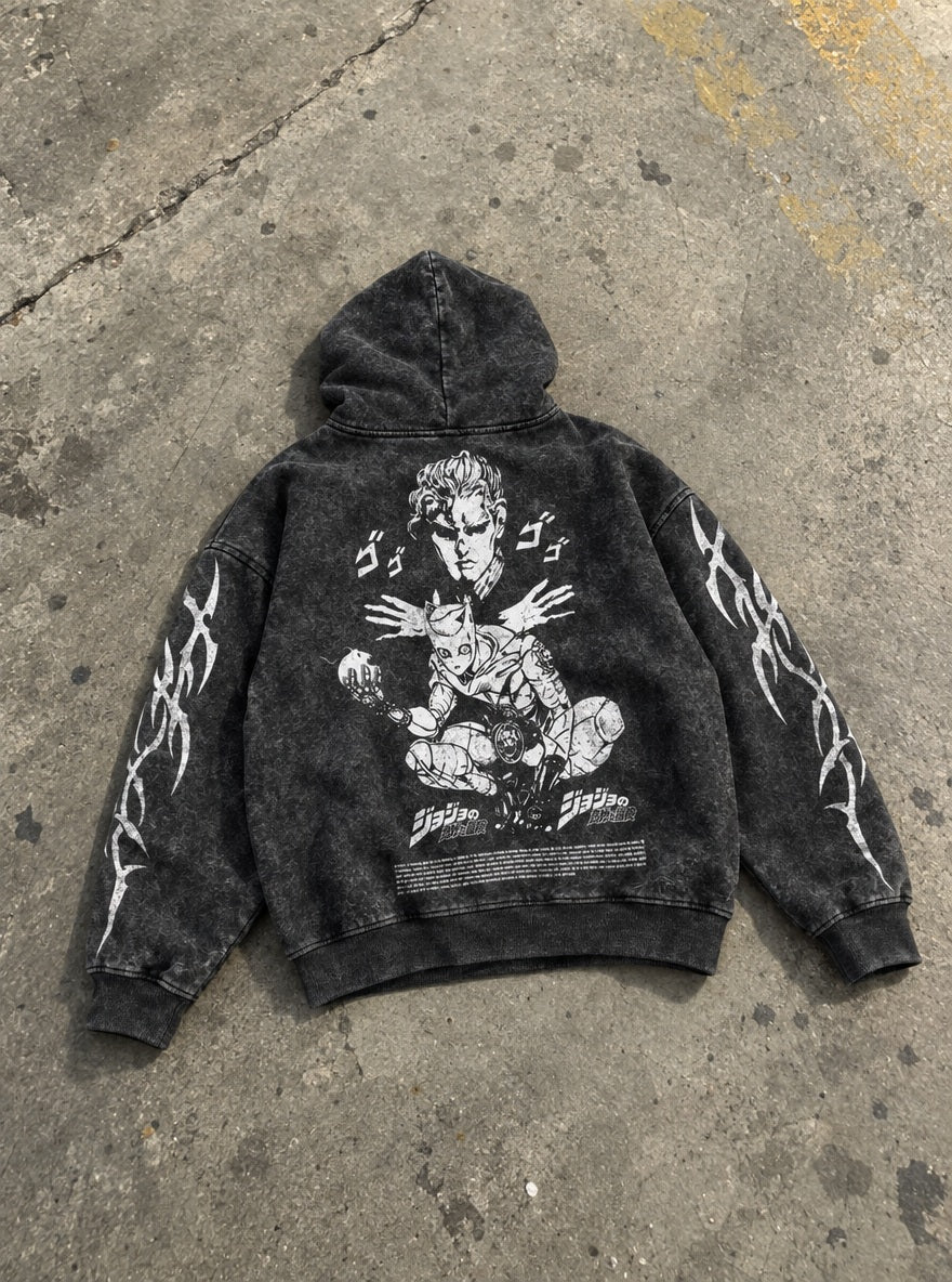 Killer Queen – Hoodie – flat-lay | JoJo