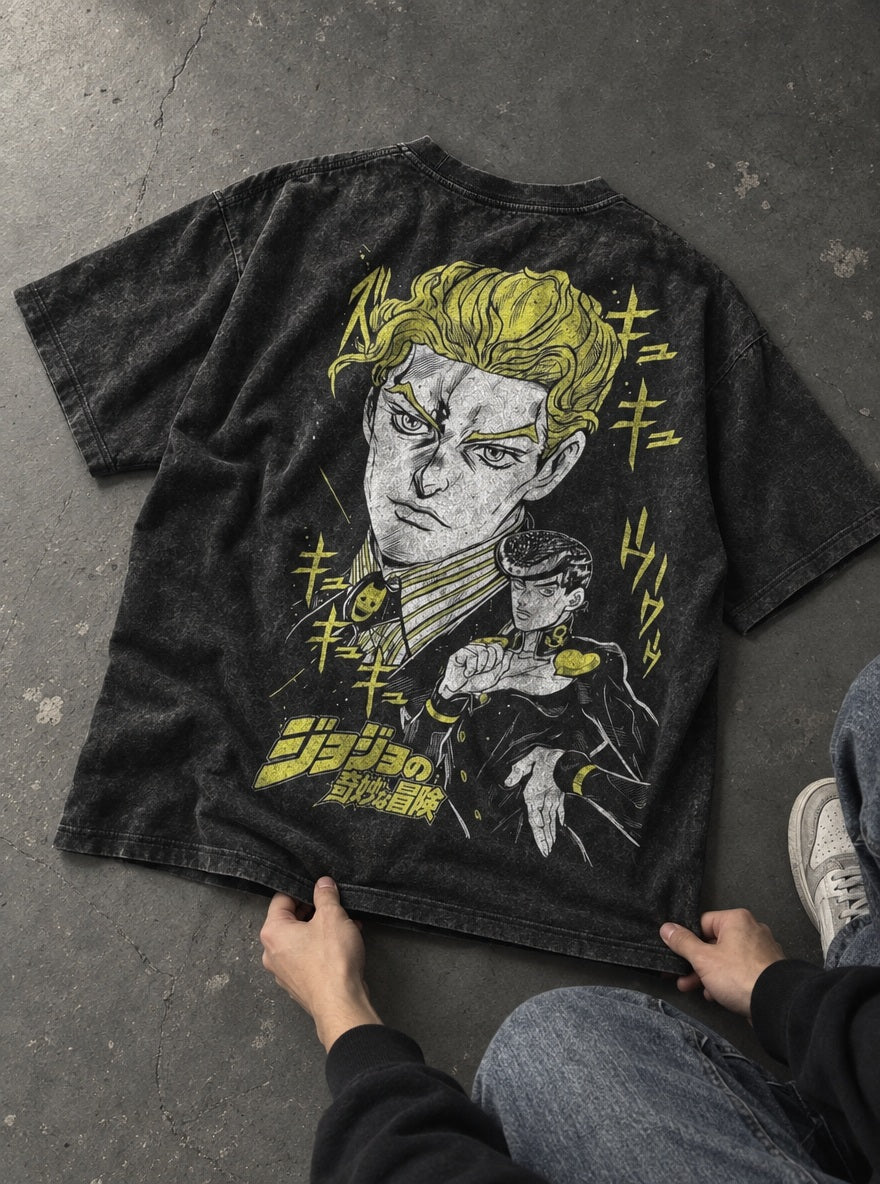 Kira & Josuke – T-Shirt – flat-lay | JoJo