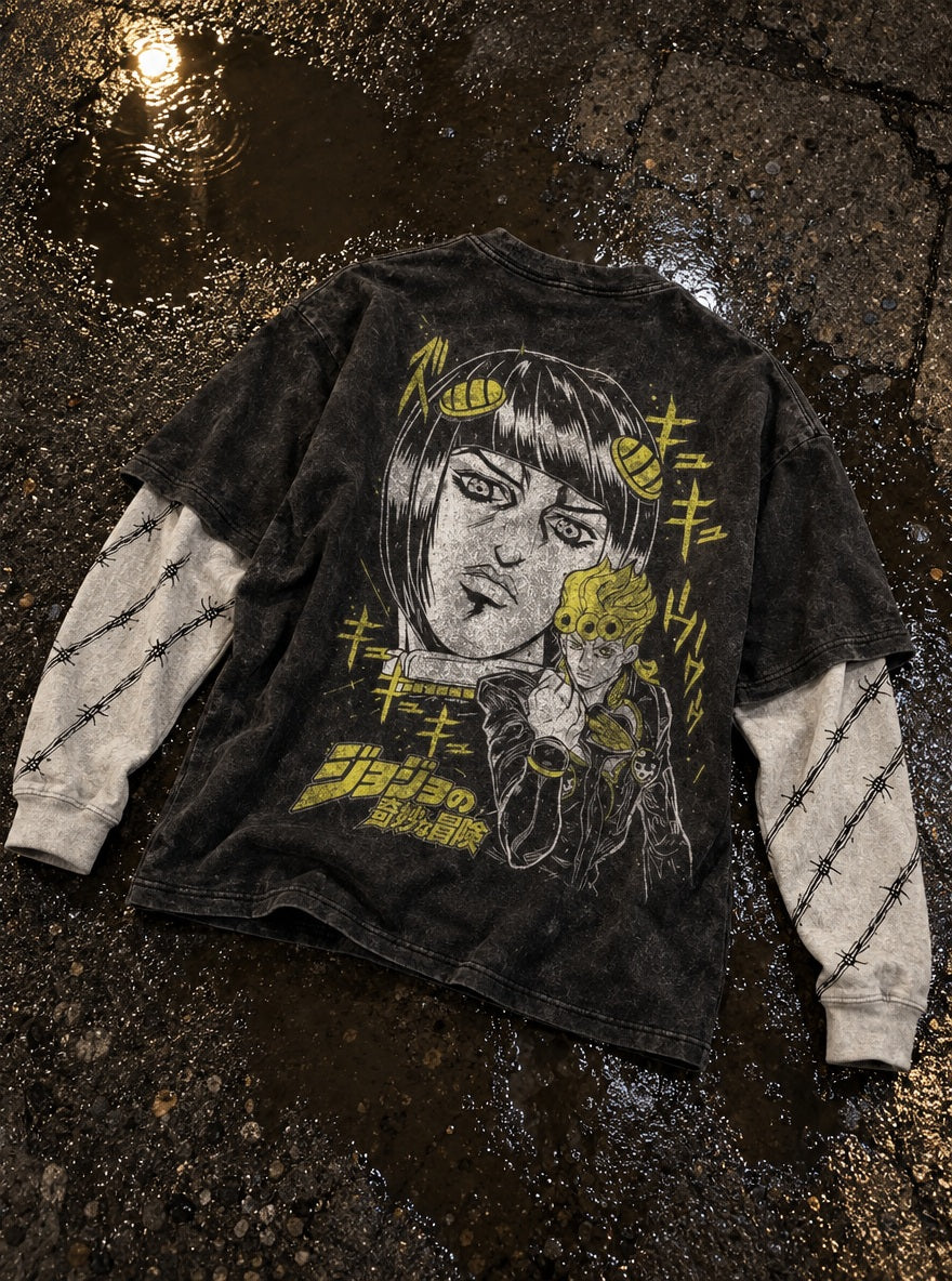 Bucciarati & Giorno – Double Sleeves – flat-lay | JoJo