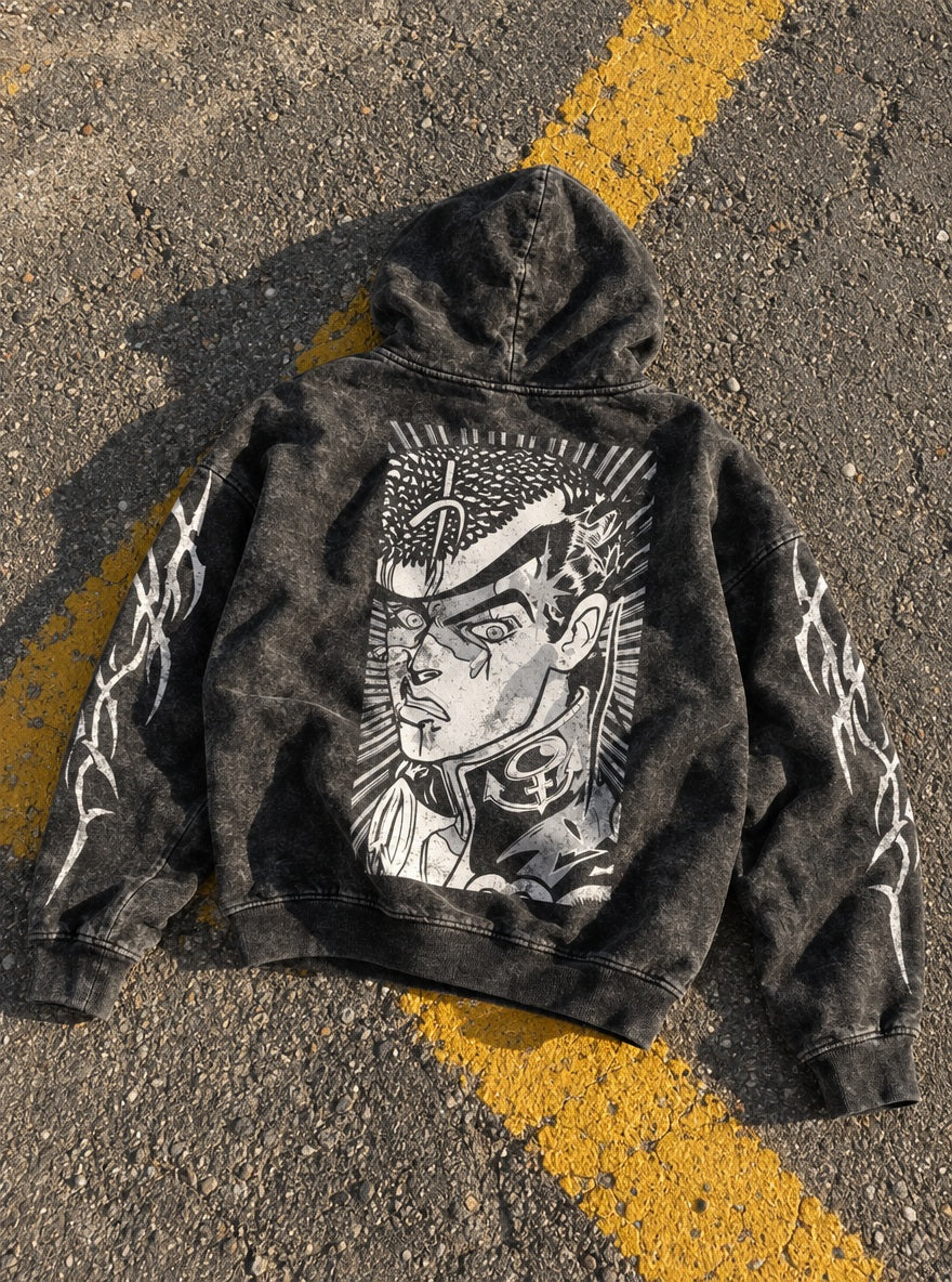 Josuke Higashikata – Hoodie – flat-lay | JoJo