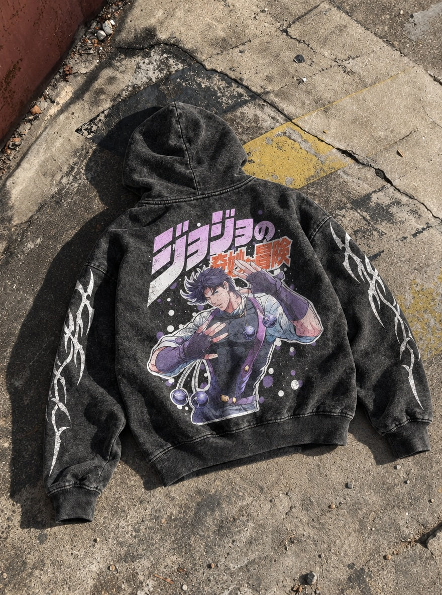 Joseph Joestar – Hoodie – flat-lay | JoJo