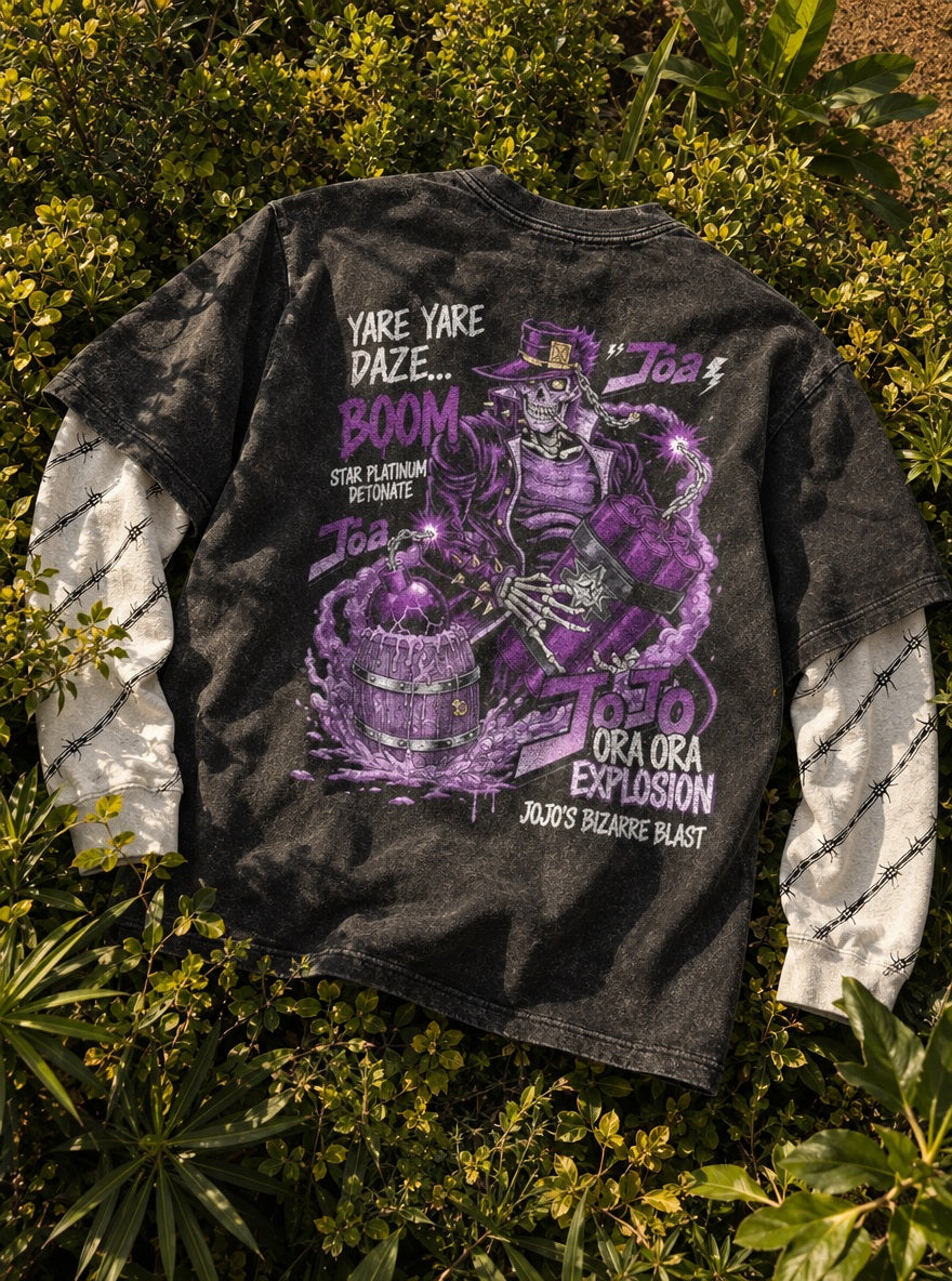 Ora Ora Explosion – Double Sleeves – flat-lay | JoJo
