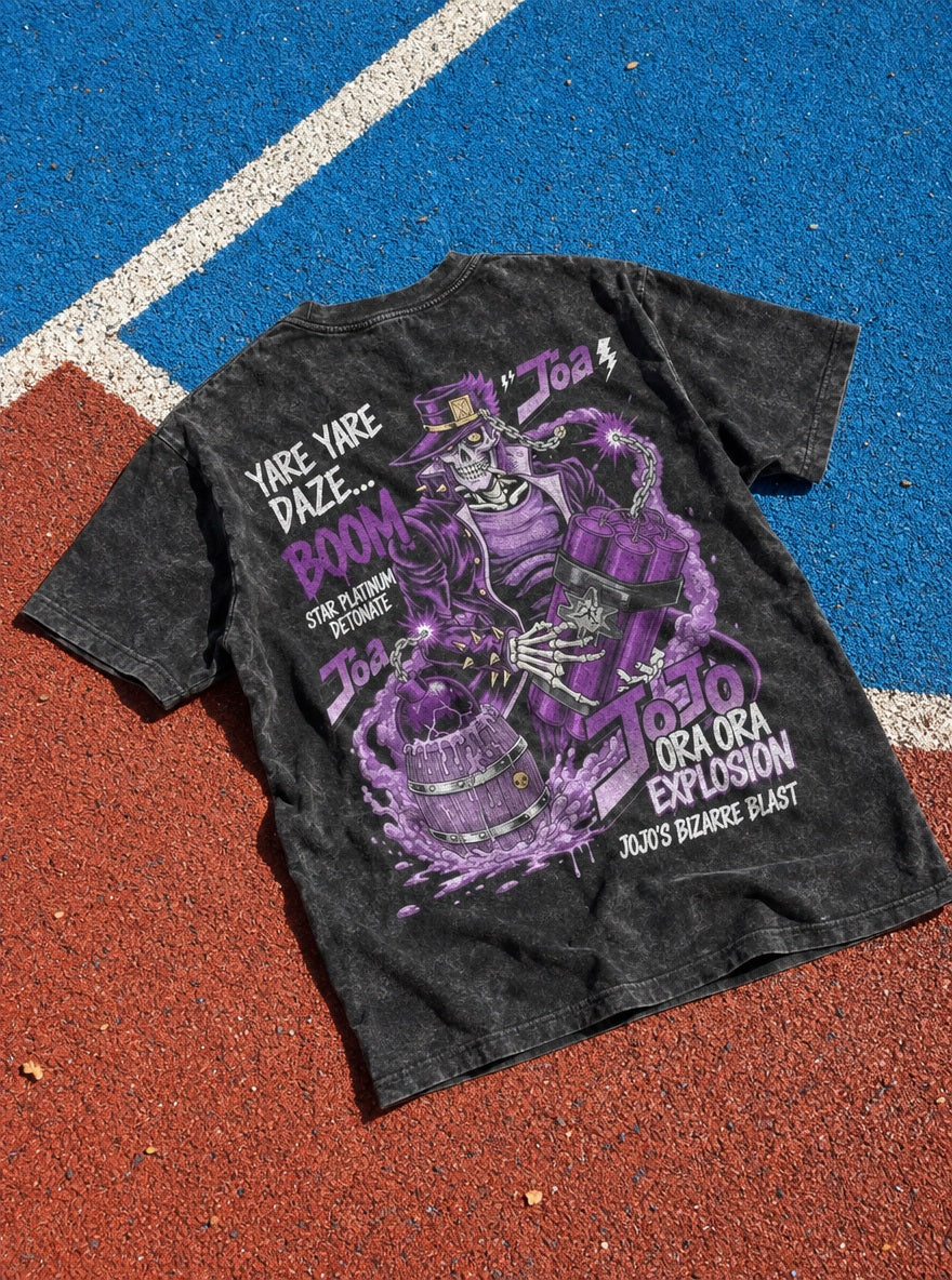Ora Ora Explosion – T-Shirt – flat-lay | JoJo