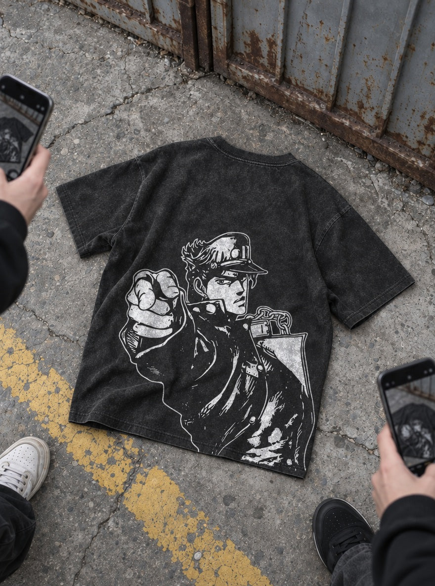 Jotaro Point – T-Shirt – flat-lay | JoJo