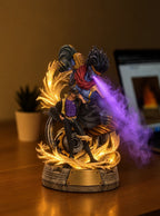 Jotaro and Star Platinum Mist Diffuser Figure – lit with mist in a daylight room | JoJo