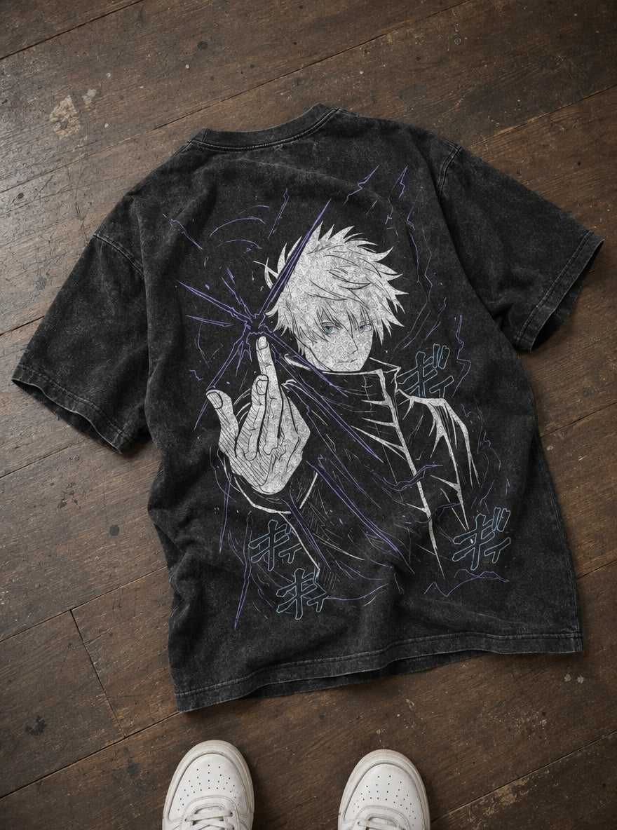 Gojo Infinite Void – T-Shirt – flat-lay | Jujutsu Kaisen