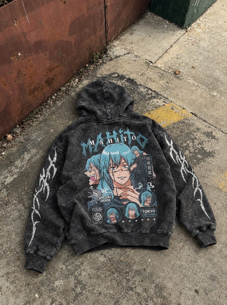 Mahito – Hoodie – flat-lay | Jujutsu Kaisen