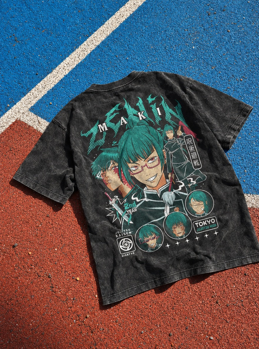 Maki Zenin – T-Shirt – flat-lay | Jujutsu Kaisen