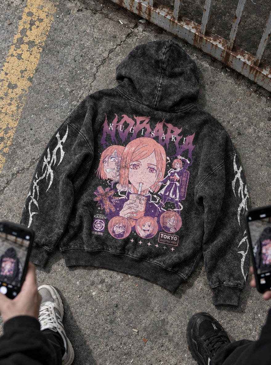 Nobara Kugisaki – Hoodie – flat-lay | Jujutsu Kaisen