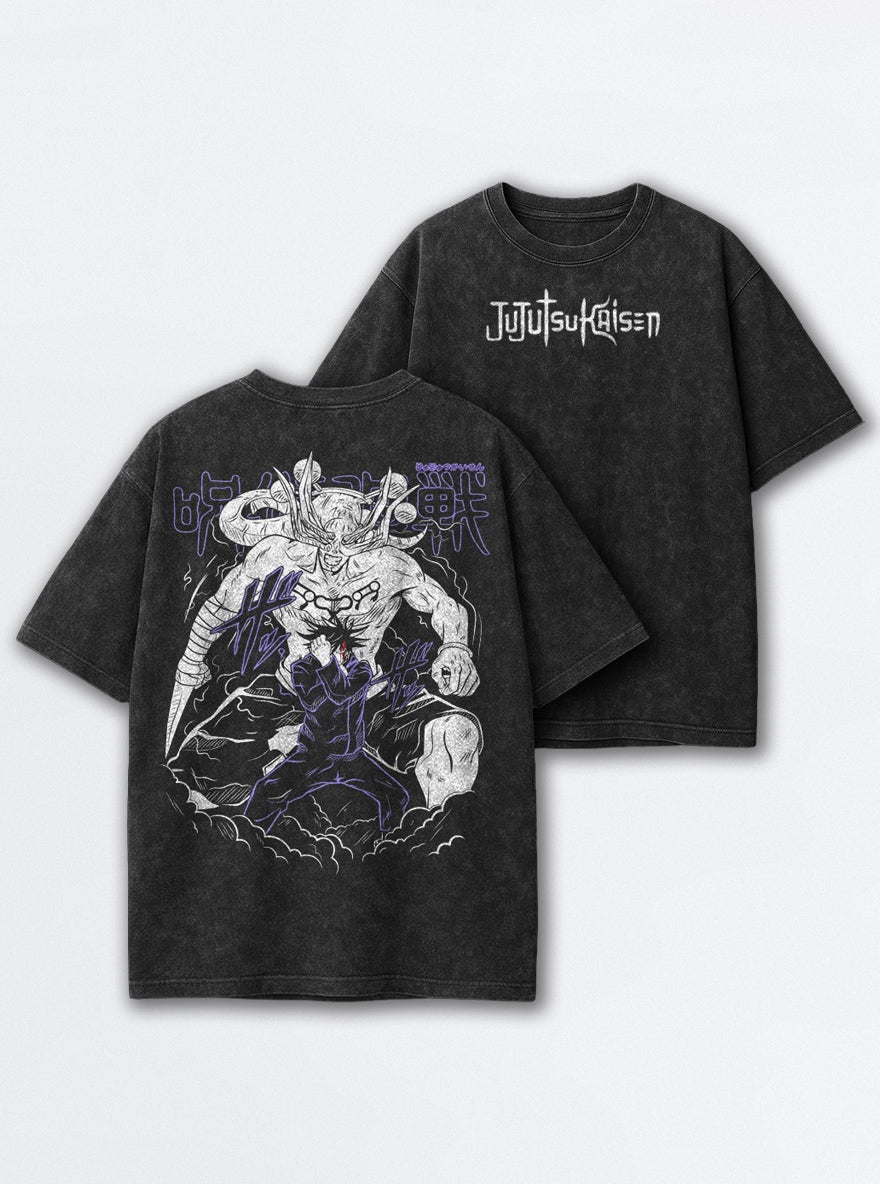 Megumi & Mahoraga – T-Shirt – mockup | Jujutsu Kaisen