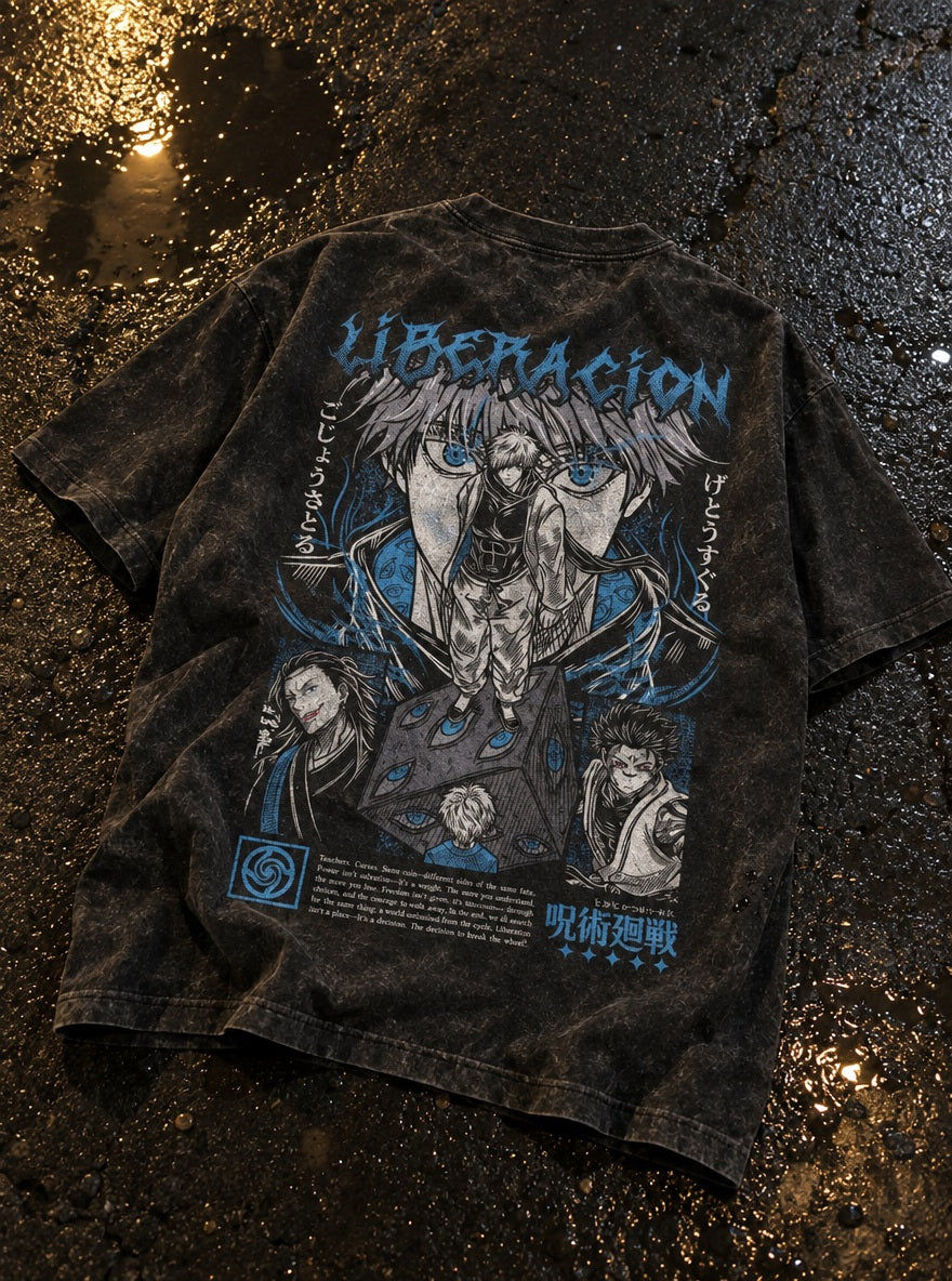 Gojo Unsealed – T-Shirt – flat-lay | Jujutsu Kaisen