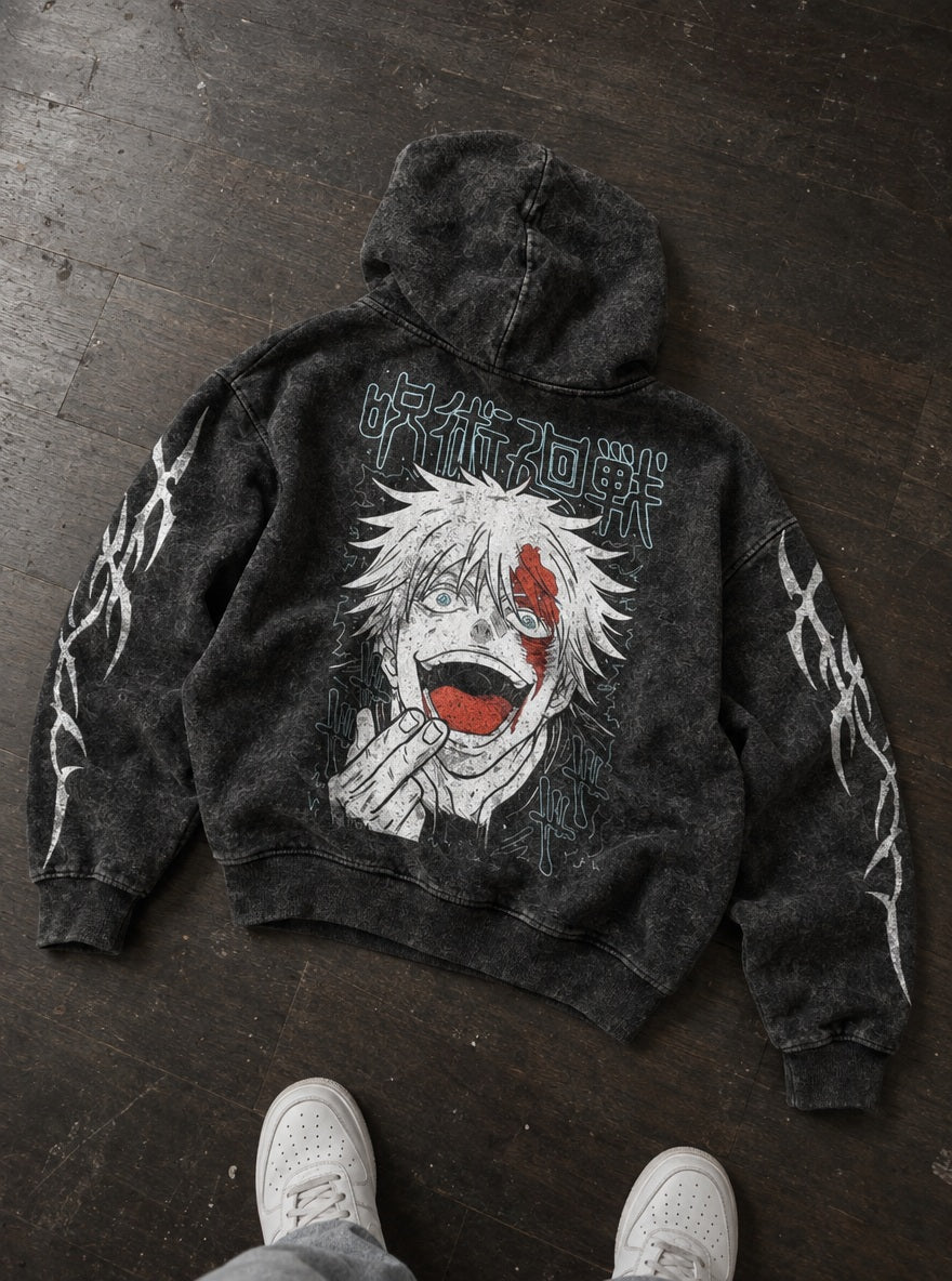 Gojo Awakened – Hoodie – flat-lay | Jujutsu Kaisen