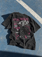 Yuji & Sukuna Pink – T-Shirt – flat-lay | Jujutsu Kaisen