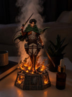 Levi Ackerman Mist Diffuser Figure – glowing with mist at night | Attack on Titan