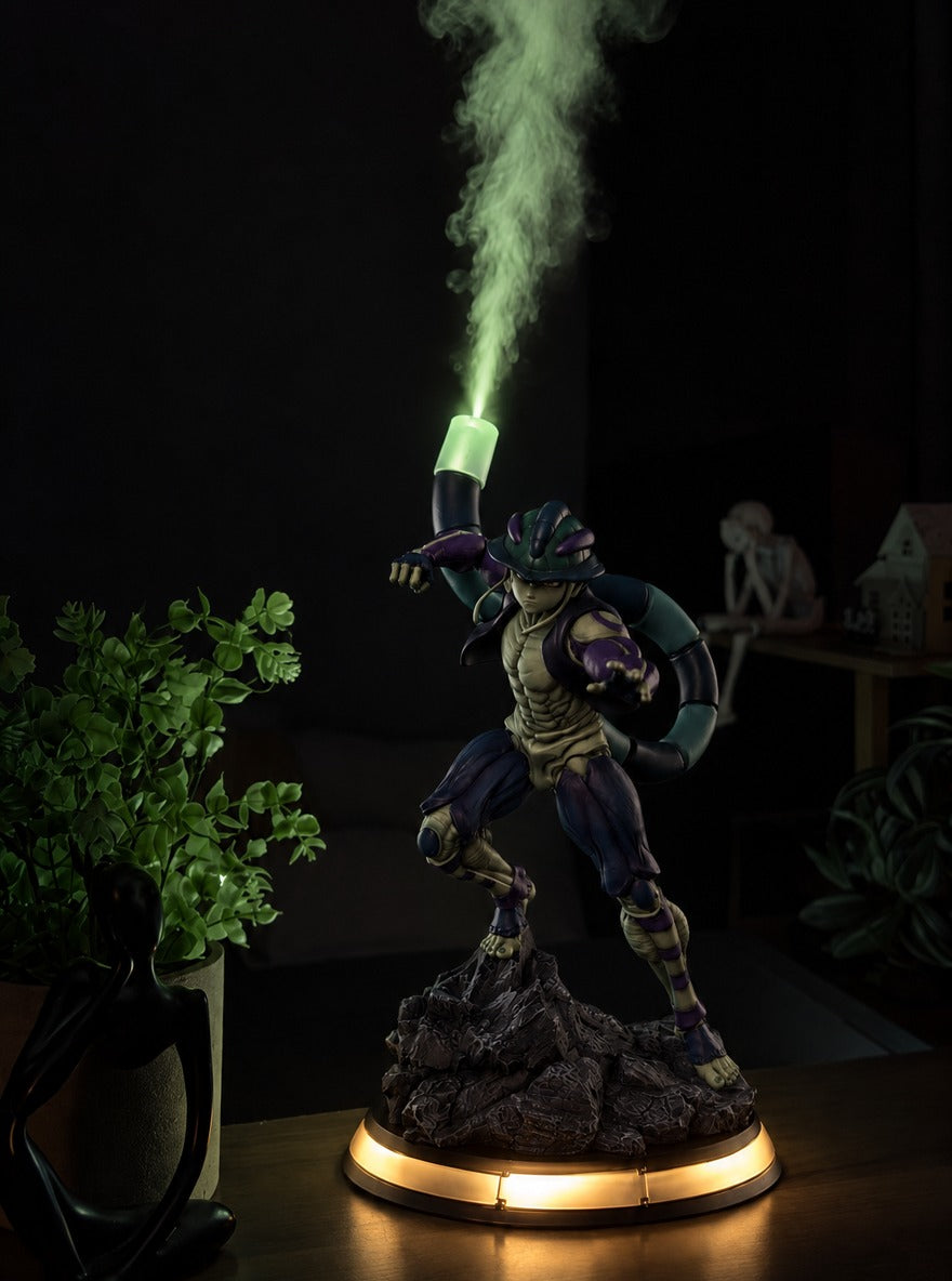 Meruem Mist Diffuser Figure – lit with mist in a room at night | Hunter x Hunter