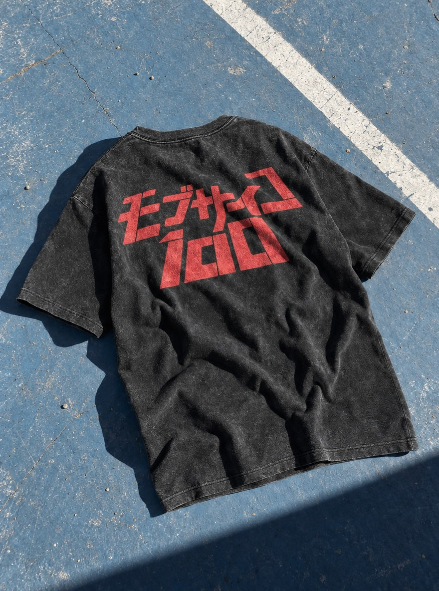 Psycho Logo – T-Shirt – flat-lay | Mob Psycho 100