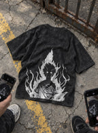 Mob White Flame – T-Shirt – flat-lay | Mob Psycho 100