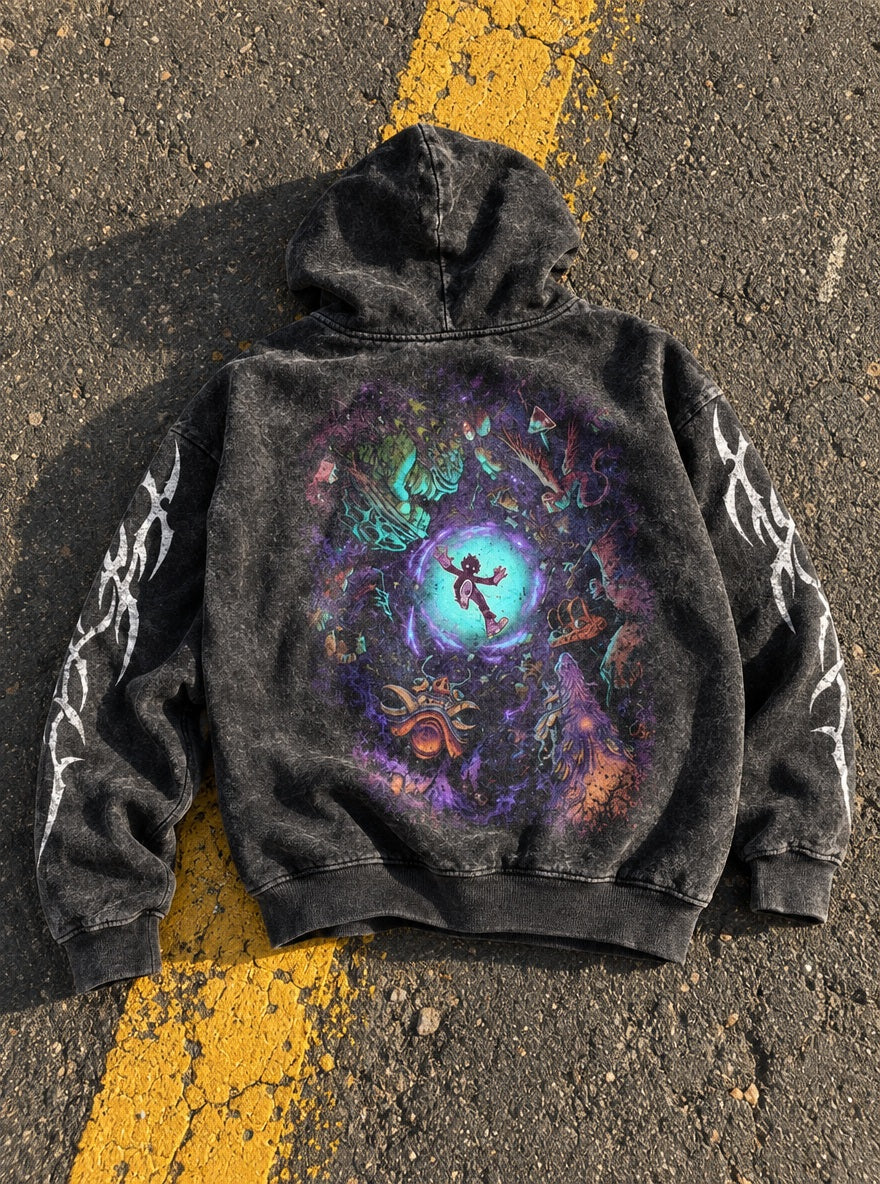 Mob Spirit Realm – Hoodie – flat-lay | Mob Psycho 100