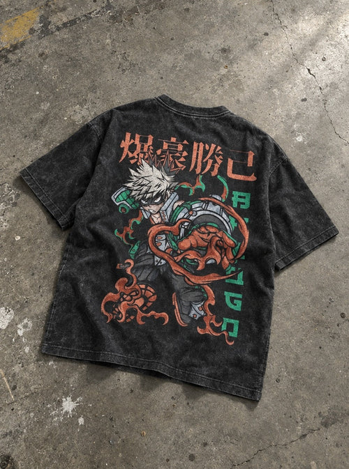 Bakugo Blast – T-Shirt – flat-lay | My Hero Academia