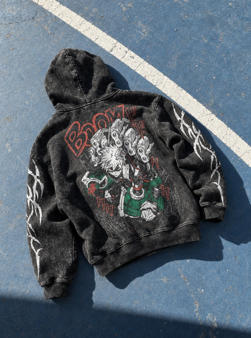 Bakugo Boom – Hoodie – flat-lay | My Hero Academia