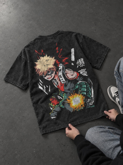 Bakugo Gauntlet – T-Shirt – flat-lay | My Hero Academia