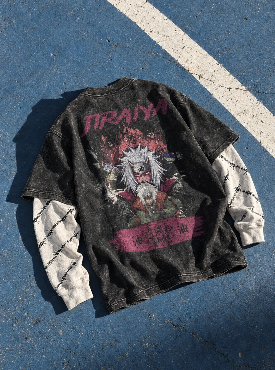Jiraiya Toad Sage – Double Sleeves – flat-lay | Naruto