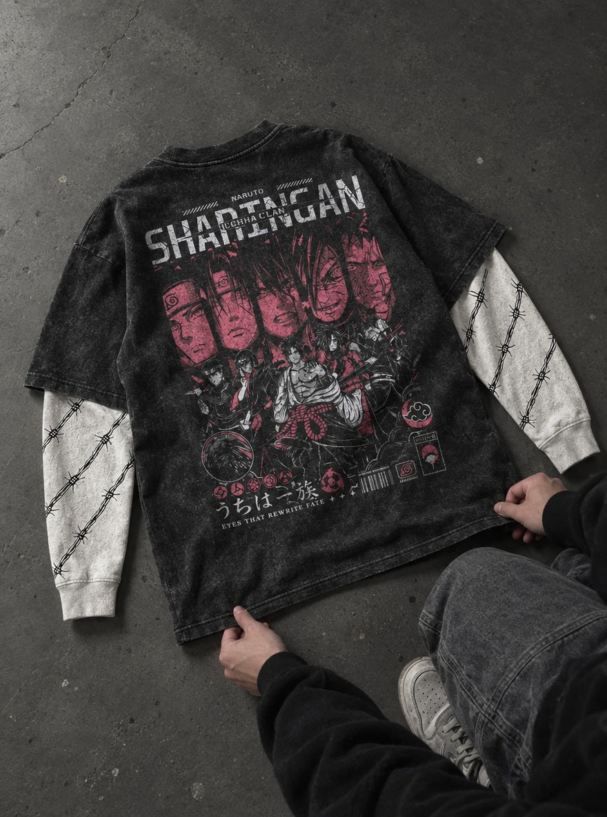 Uchiha Clan – Double Sleeves – flat-lay | Naruto
