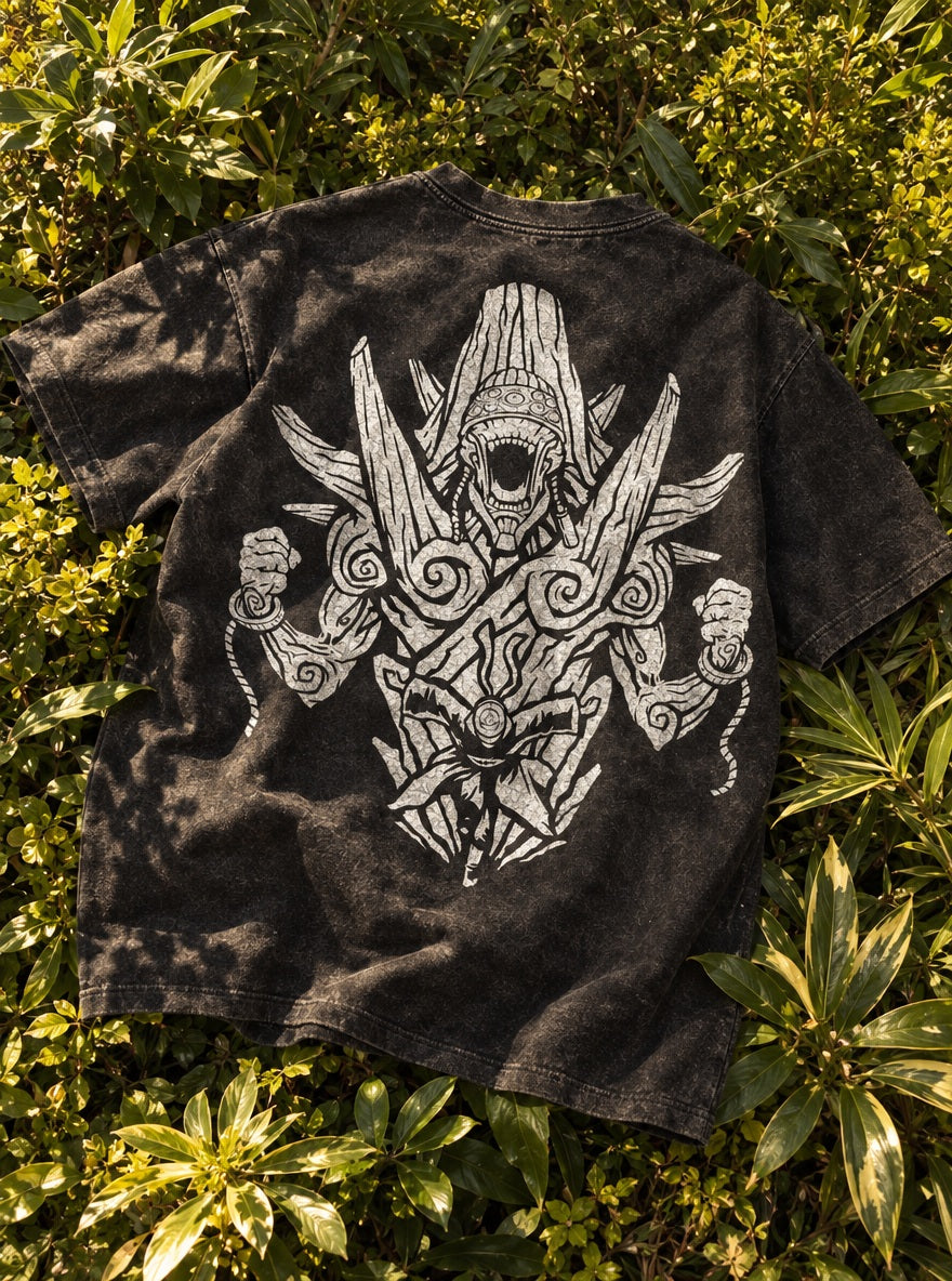 Demonic Statue – T-Shirt – flat-lay | Naruto