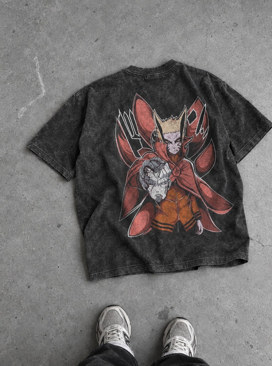 Naruto Baryon Mode – T-Shirt – flat-lay | Naruto
