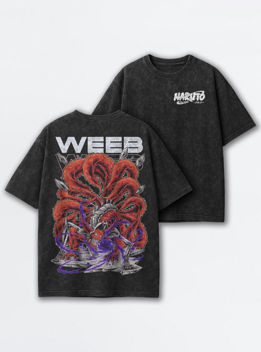 Kurama Unleashed – T-Shirt – mockup | Naruto