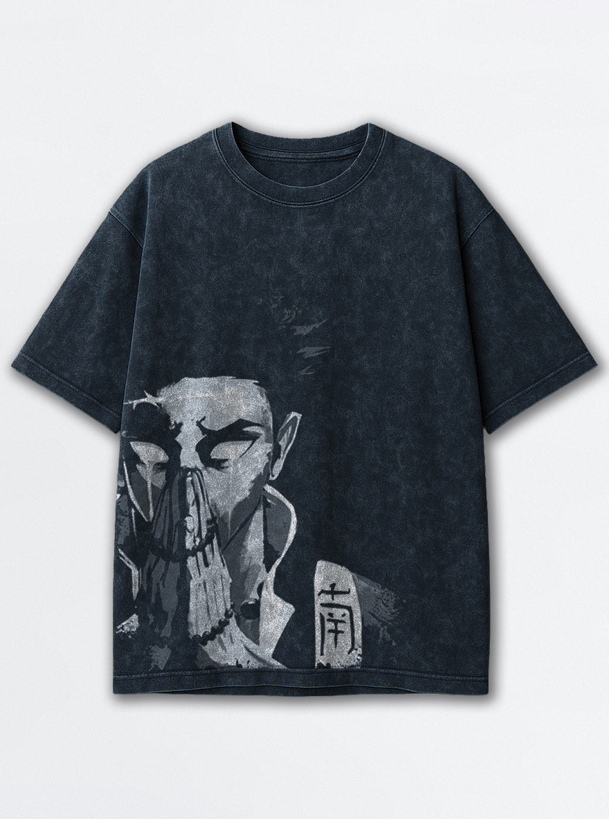Gyomei Tears – Navy Blue T-Shirt – mockup | Demon Slayer