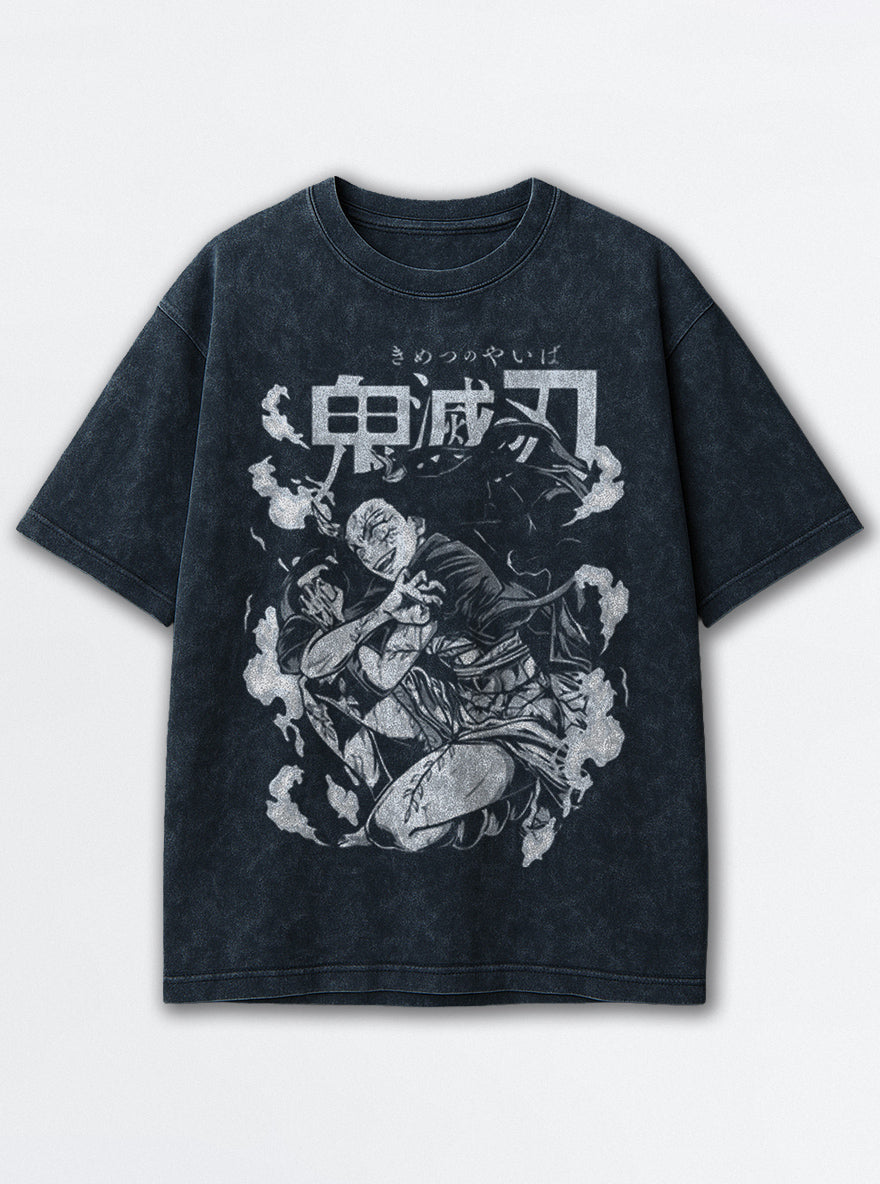 Nezuko Rage – Navy Blue T-Shirt – mockup | Demon Slayer