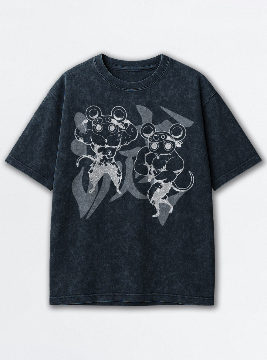Tengen's Mice – Navy Blue T-Shirt – mockup | Demon Slayer