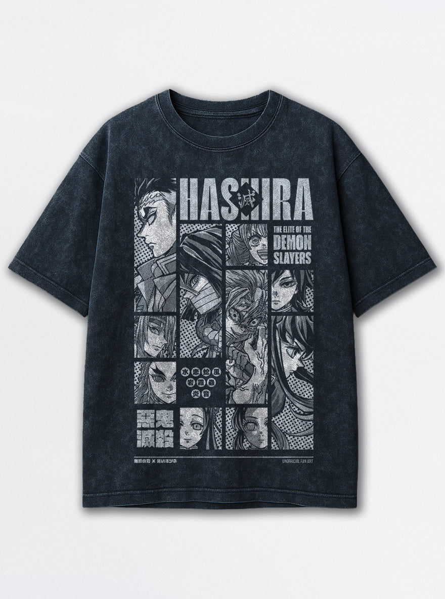 Pillar Mosaic – Navy Blue T-Shirt – mockup | Demon Slayer