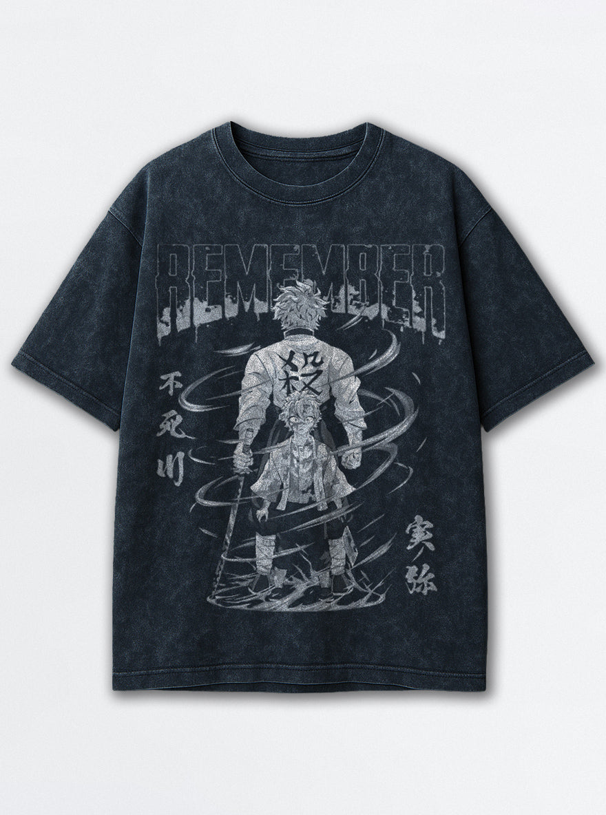Sanemi Legacy – Navy Blue T-Shirt – mockup | Demon Slayer