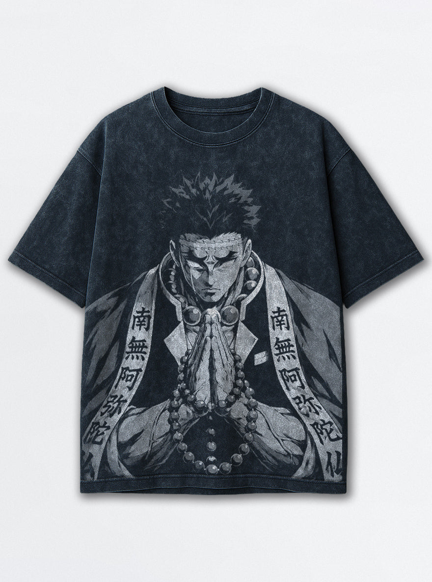 Gyomei Prayer – Navy Blue T-Shirt – mockup | Demon Slayer