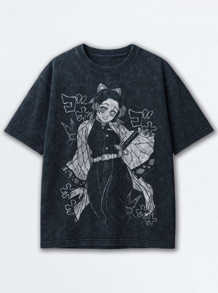 Insect Hashira – Navy Blue T-Shirt – mockup | Demon Slayer