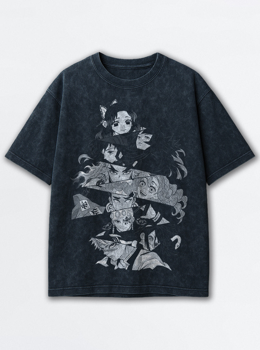 Blade Stack – Navy Blue T-Shirt – mockup | Demon Slayer