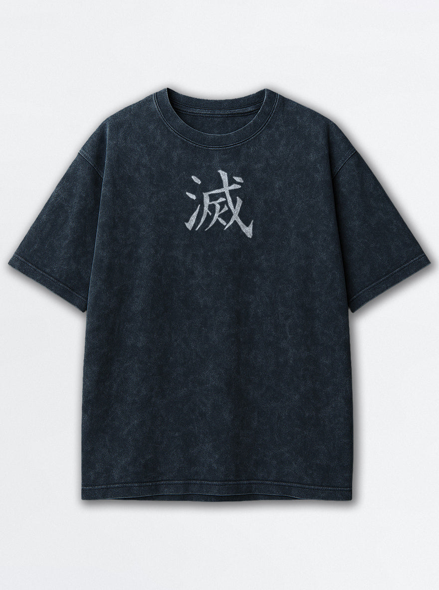 Slayer Mark – Navy Blue T-Shirt – mockup | Demon Slayer