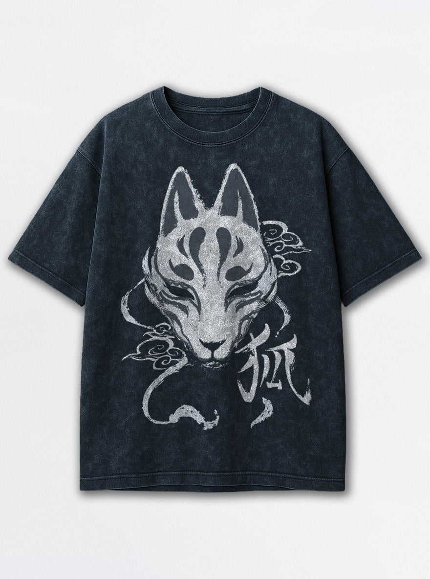Slayer Mask – Navy Blue T-Shirt – mockup | Demon Slayer