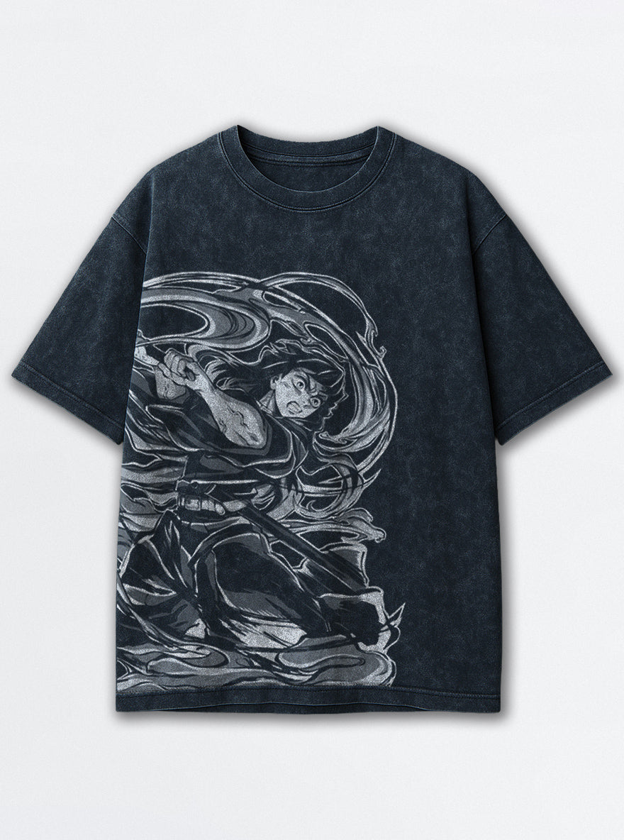 Muichiro Mist – Navy Blue T-Shirt – mockup | Demon Slayer