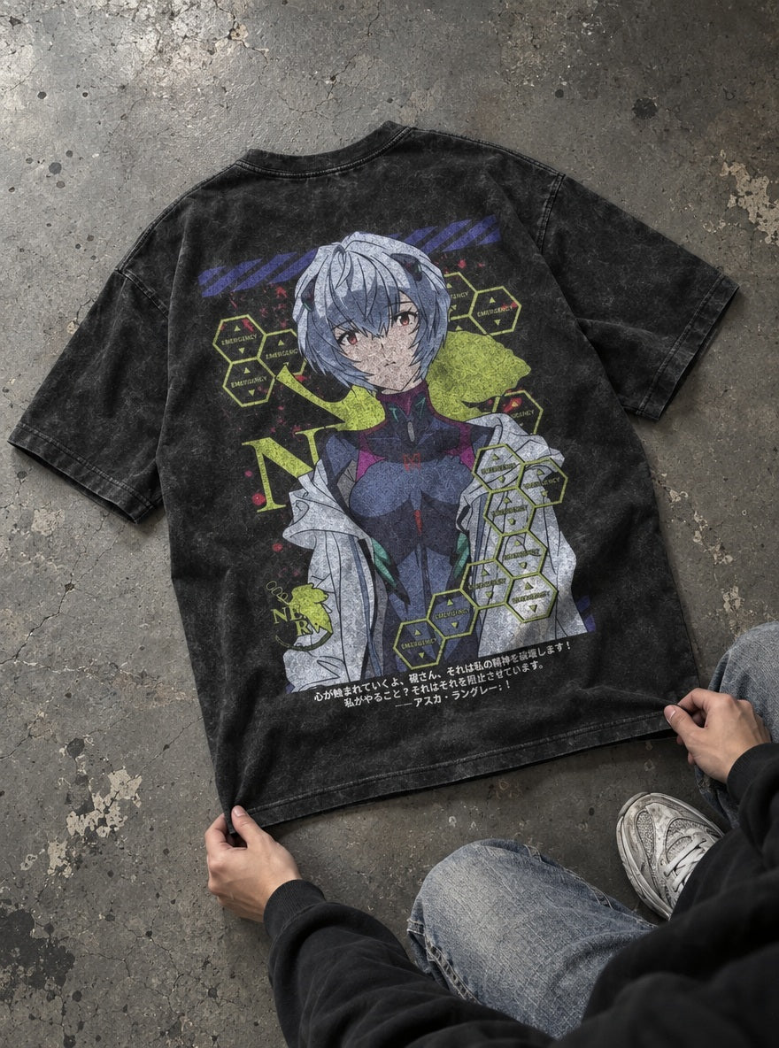 Rei Plugsuit – T-Shirt – flat-lay | Neon Genesis Evangelion