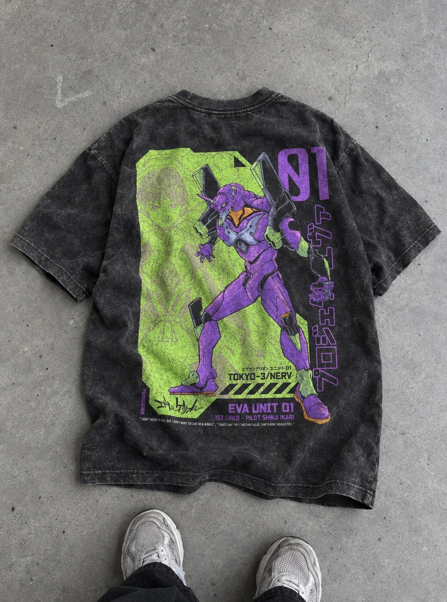 Unit-01 Tokyo-3 – T-Shirt – flat-lay | Neon Genesis Evangelion