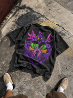 Unit-01 Neon Mask – T-Shirt – flat-lay | Neon Genesis Evangelion