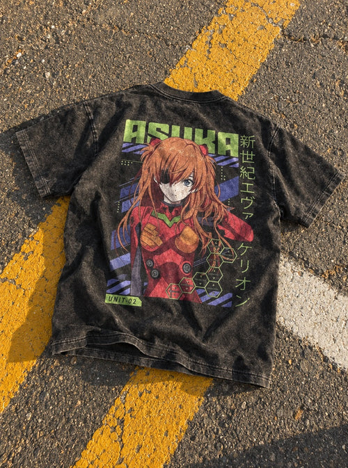 Asuka Eyepatch – T-Shirt – flat-lay | Neon Genesis Evangelion