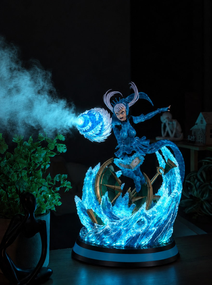 Noelle Silva Water Magic Mist Diffuser Figure – lit with mist in a room at night | Black Clover