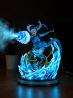 Noelle Silva Water Magic Mist Diffuser Figure – lit with mist in a room at night | Black Clover