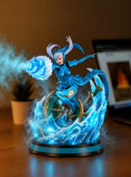 Noelle Silva Water Magic Mist Diffuser Figure – lit with mist in a daylight room | Black Clover