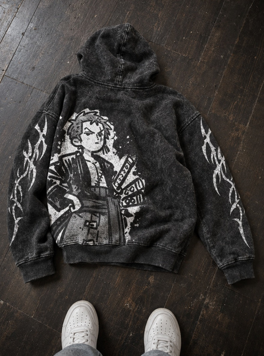 Wano Zoro – Hoodie – flat-lay | One Piece