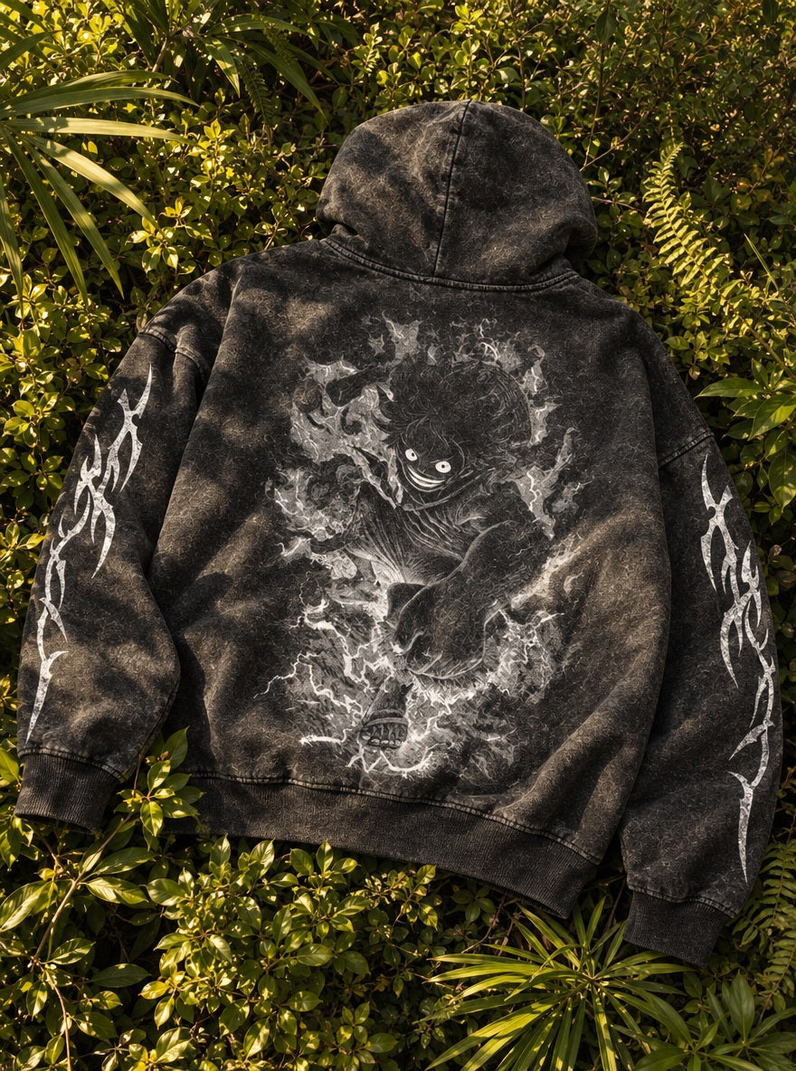 Gear 5 Storm – Hoodie – flat-lay | One Piece